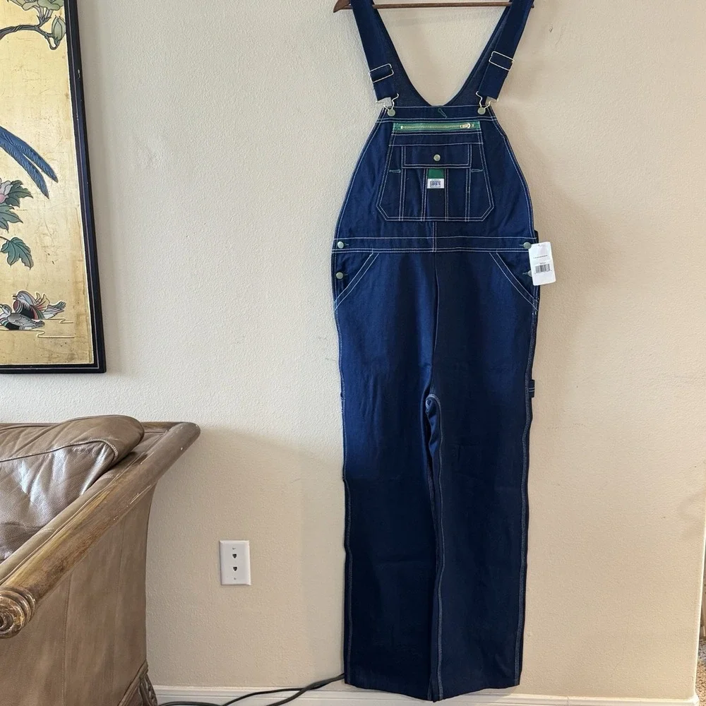 Liberty Denim Bib Overalls 36x32 Carpenter Workwear Vintage Style Blue